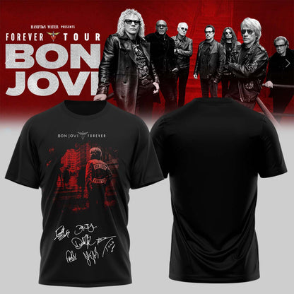 Bon Jovi Forever Tour Signature Collection Limited Edition T-Shirt Rock Band Merchandise