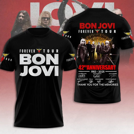 Bon Jovi Forever Tour 2026 Limited Edition T-Shirt Music Fan Apparel