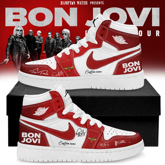 Bon Jovi Forever Tour 2026 Signature Custom Name Shoes Personalized Rock Band Merchandise