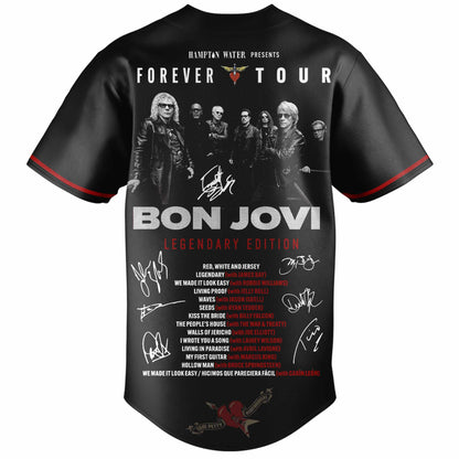 Bon Jovi The Forever Tour Limited Edition Jersey Fan Apparel