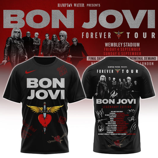 Bon Jovi The Forever Tour Limited Edition T-Shirt Rock Band Merchandise