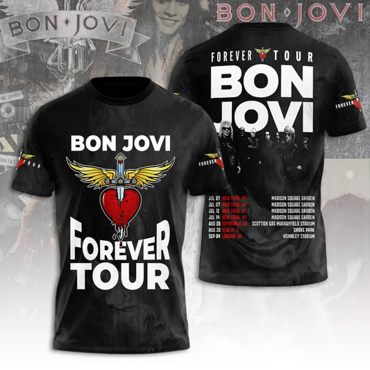 Bon Jovi Forever Tour 2026 Limited Edition T-Shirt Classic Rock Merchandise