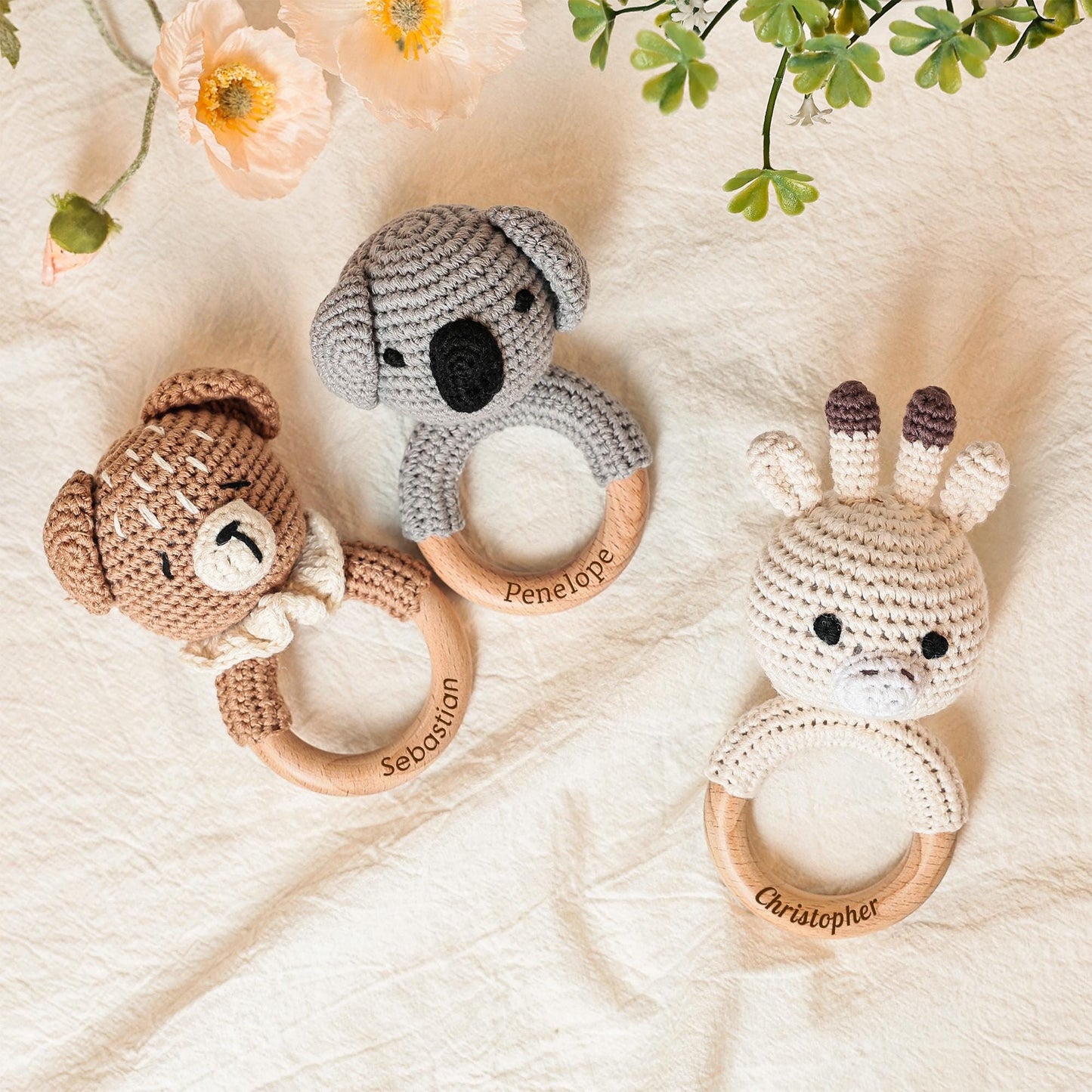 Custom Engraved Baby Rattle with Name, Newborn Baby Rattle, Engraved Baby Rattle, Baby Gift for Newborns, Baby Shower Gift, New Baby Gift