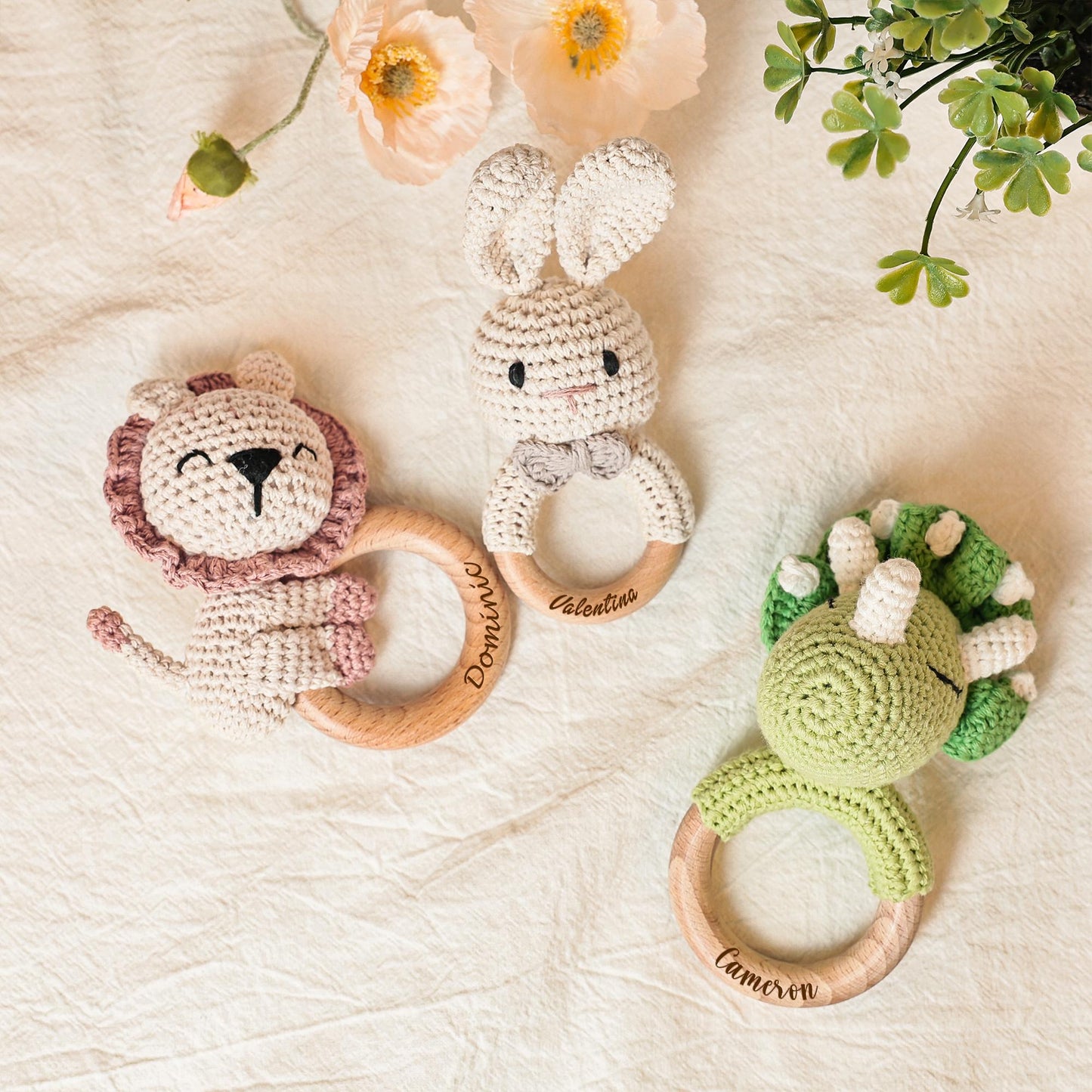 Custom Engraved Baby Rattle with Name, Newborn Baby Rattle, Engraved Baby Rattle, Baby Gift for Newborns, Baby Shower Gift, New Baby Gift