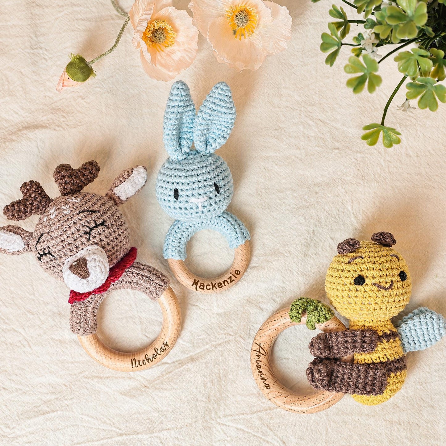 Personalized Baby Rattle, Custom Baby Rattle, Engraved Rattle With Name, Personalized Baby Shower Gifts, New Baby Gift, Baby Gift