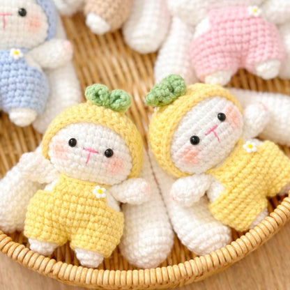 Crochet Bunny Doll Handmade Easter Bunny Toy, Amigurumi Rabbit Plush, Baby Shower Gift, Easter Basket Stuffer, Nursery Decor